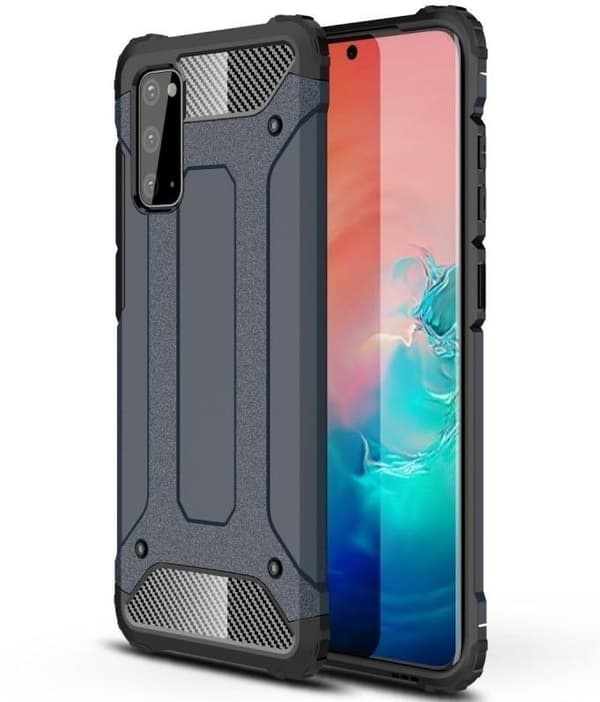Samsung Galaxy S20 Armor Stöttålig Skal - Mörkblå