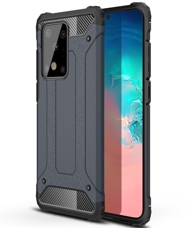 Samsung Galaxy S20 Ultra Armor Stöttålig Skal - Mörkblå