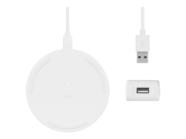 Belkin WIA001BTWH, Auto, AC, Langaton lataaminen, 1,2 m, Valkoinen