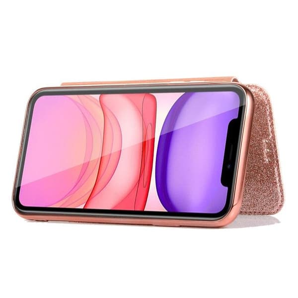 SKALO iPhone 11 Pro Max Plånboksfodral TPU Ultraslim Glitter