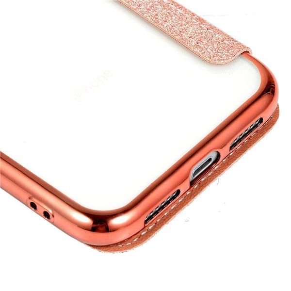 SKALO iPhone 11 Pro Max Plånboksfodral TPU Ultraslim Glitter