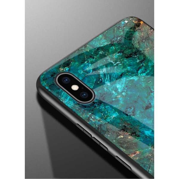 iPhone 11 Pro Max Marmorskal 9H Härdat Glas Baksida Glassback® V2