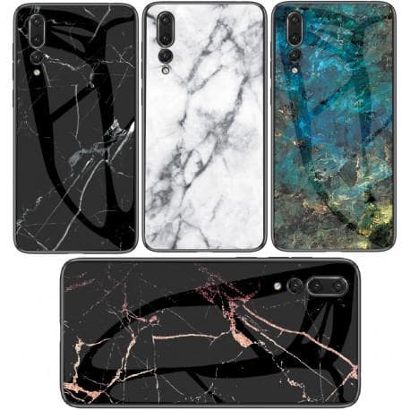 Huawei P20 Pro Marmorskal 9H Glas Baksida Glassback V2