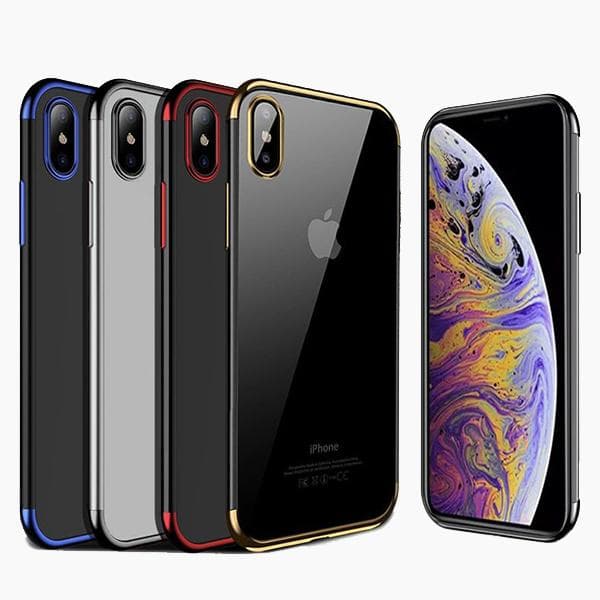 Design TPU-skal Electro Plating till iPhone Xs Max Svart
