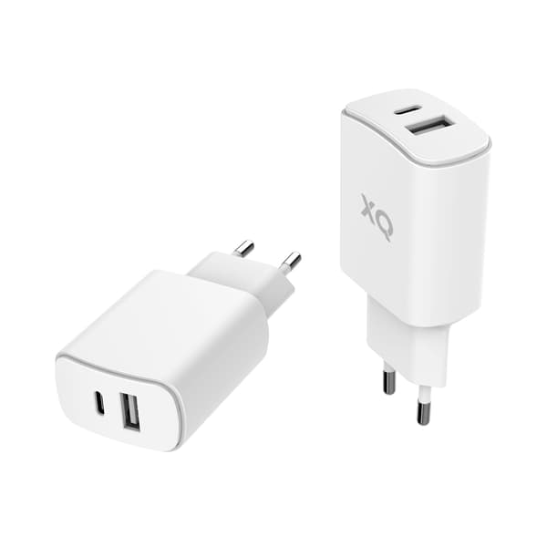 XQISIT Adapterit USB-A ja USB-C 30W Valkoinen Valkoinen