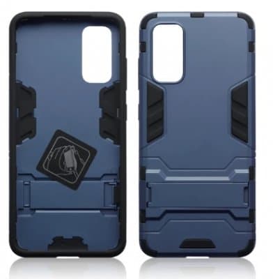 Mobilskal Samsung Galaxy S20 Armour Blå med Ställ