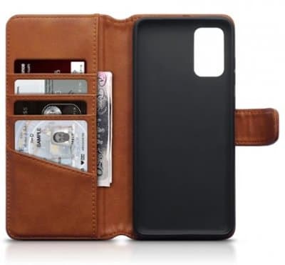 Plånboksfodral Samsung Galaxy S20 PLUS Äkta Läder Cognac