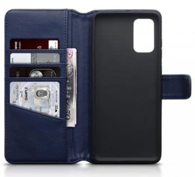 Plånboksfodral Samsung Galaxy S20 PLUS Äkta Läder Blå