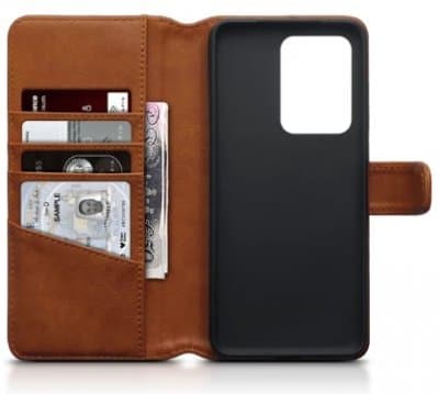 Plånboksfodral Samsung Galaxy S20 ULTRA Äkta Läder Cognac