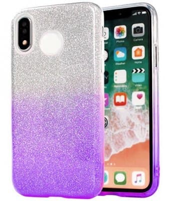 Mobilskal Samsung Galaxy M20 Glitter Lila