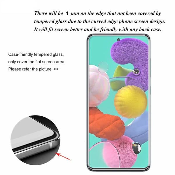 2 Pack Samsung Galaxy A80 tempered glass