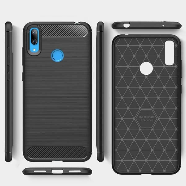 Stöttåligt Armor Carbon TPU-skal Huawei Y7 2019 - Svart