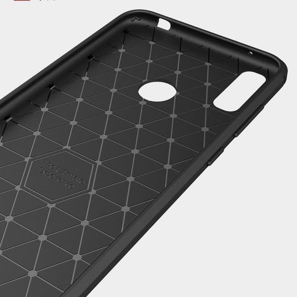 Stöttåligt Armor Carbon TPU-skal Huawei Y7 2019 - Svart