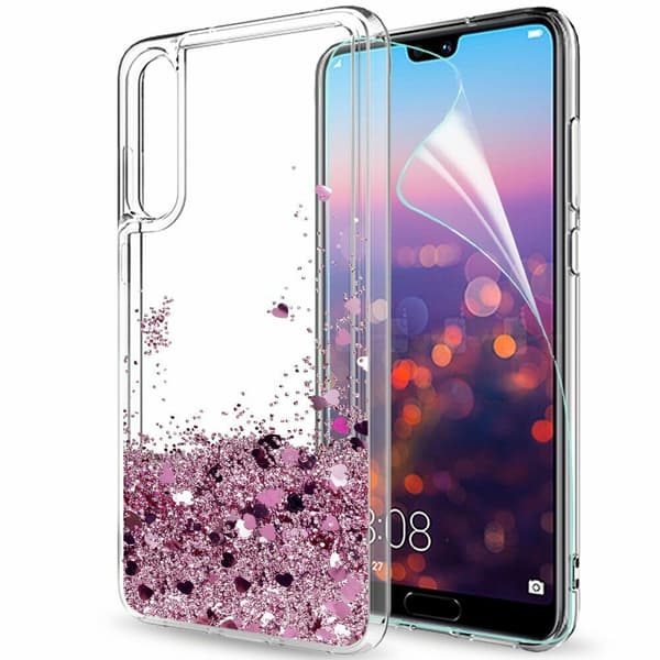 Huawei P30 - Flytande Glitter 3D Bling Skal Case
