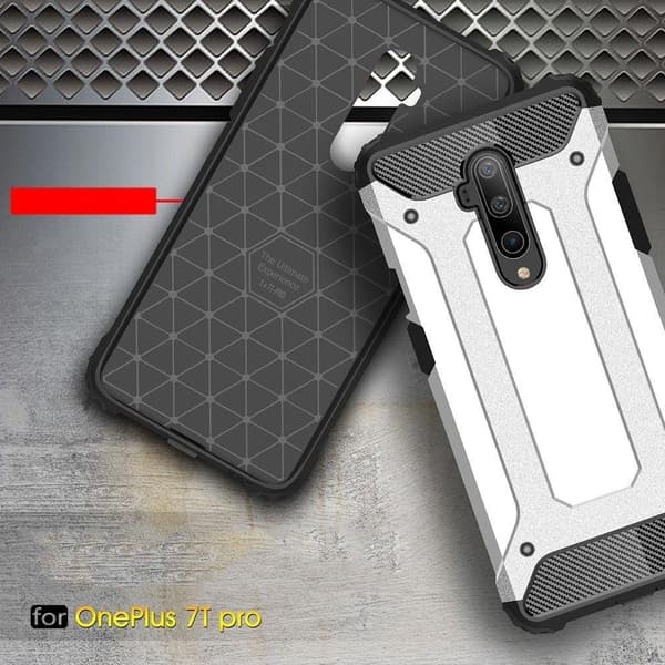 Oneplus 7T Pro Armor Case Stöttålig Skal - Svart