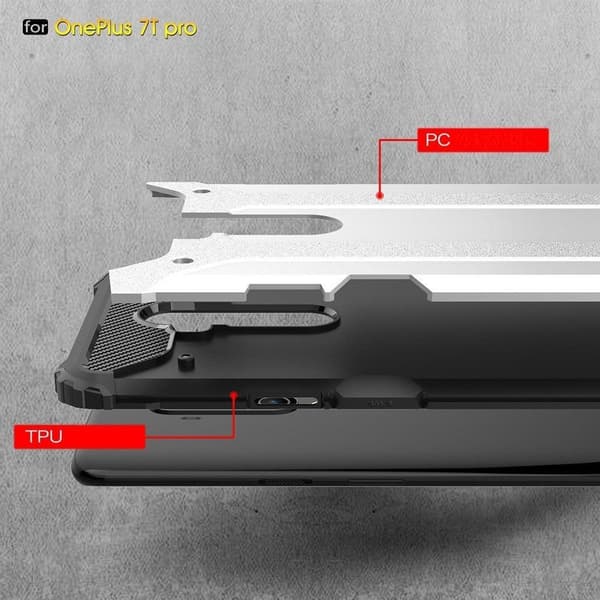 Oneplus 7T Pro Armor Case Stöttålig Skal - Svart