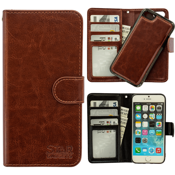iPhone 7/8/SE (2020 & 2022) - Läderfodral / Skydd Brown