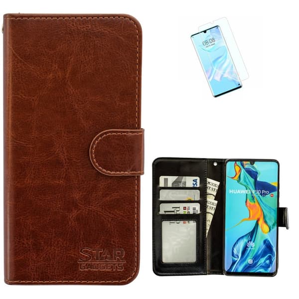 Protect your Huawei P30 Pro with Leather Case Brown