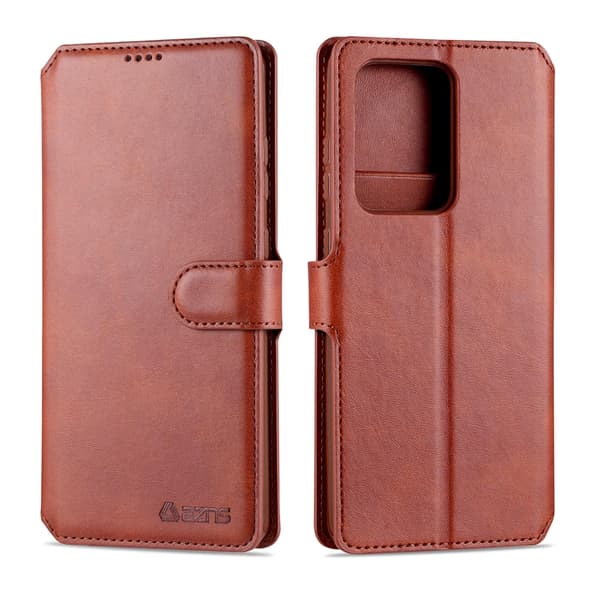 Pl�nboksfodral - Samsung Galaxy A71 Brun