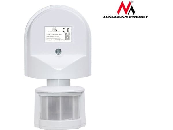 Maclean Wall-mounted twilight motion sensor 180 ° 1200W white (MCE25 W)