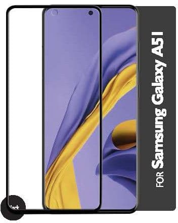 GEAR Härdat Glas 3D Gum Full Cover Svart Samsung A51