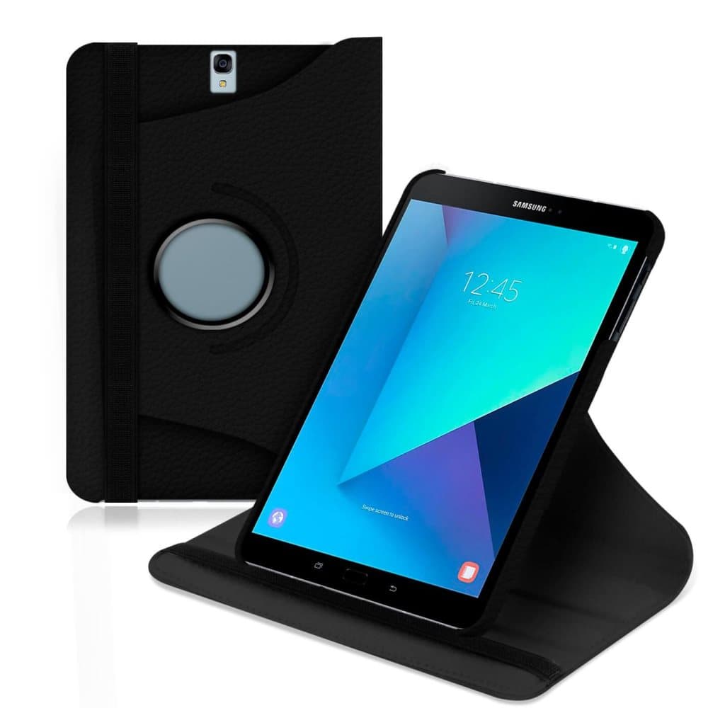 Tablettikotelo Samsung Galaxy Tab S2 8.0 / T715 -jalustalle. Keinonahka musta