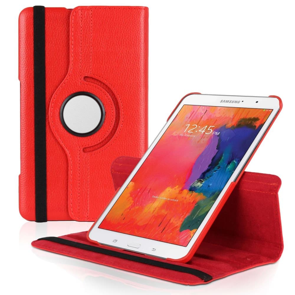 Tablet-fodral för Samsung Galaxy Tab Pro 8.4 / T320 Konstläder Ställfunktion Röd