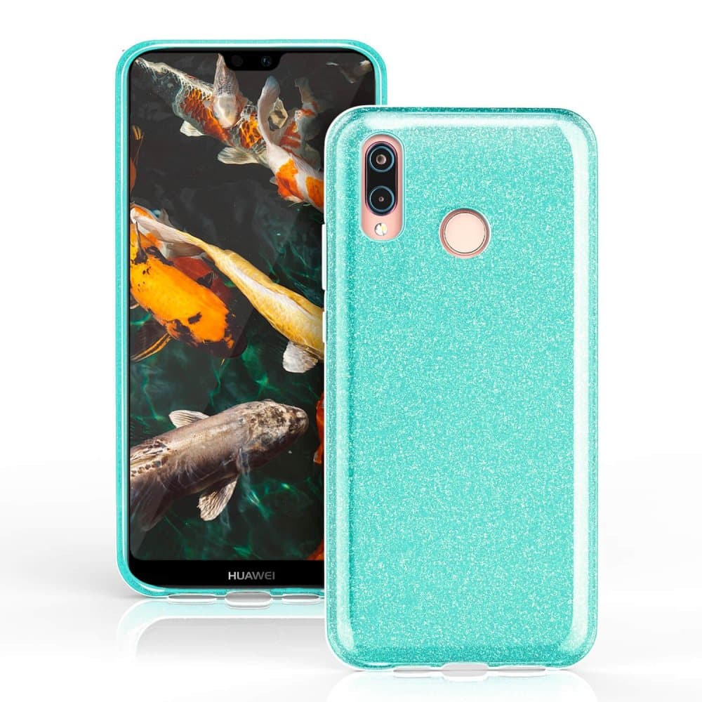 Glitter fodral för Huawei P20 lite Fancy Skinande bling Strass Mjukt TPU Grön