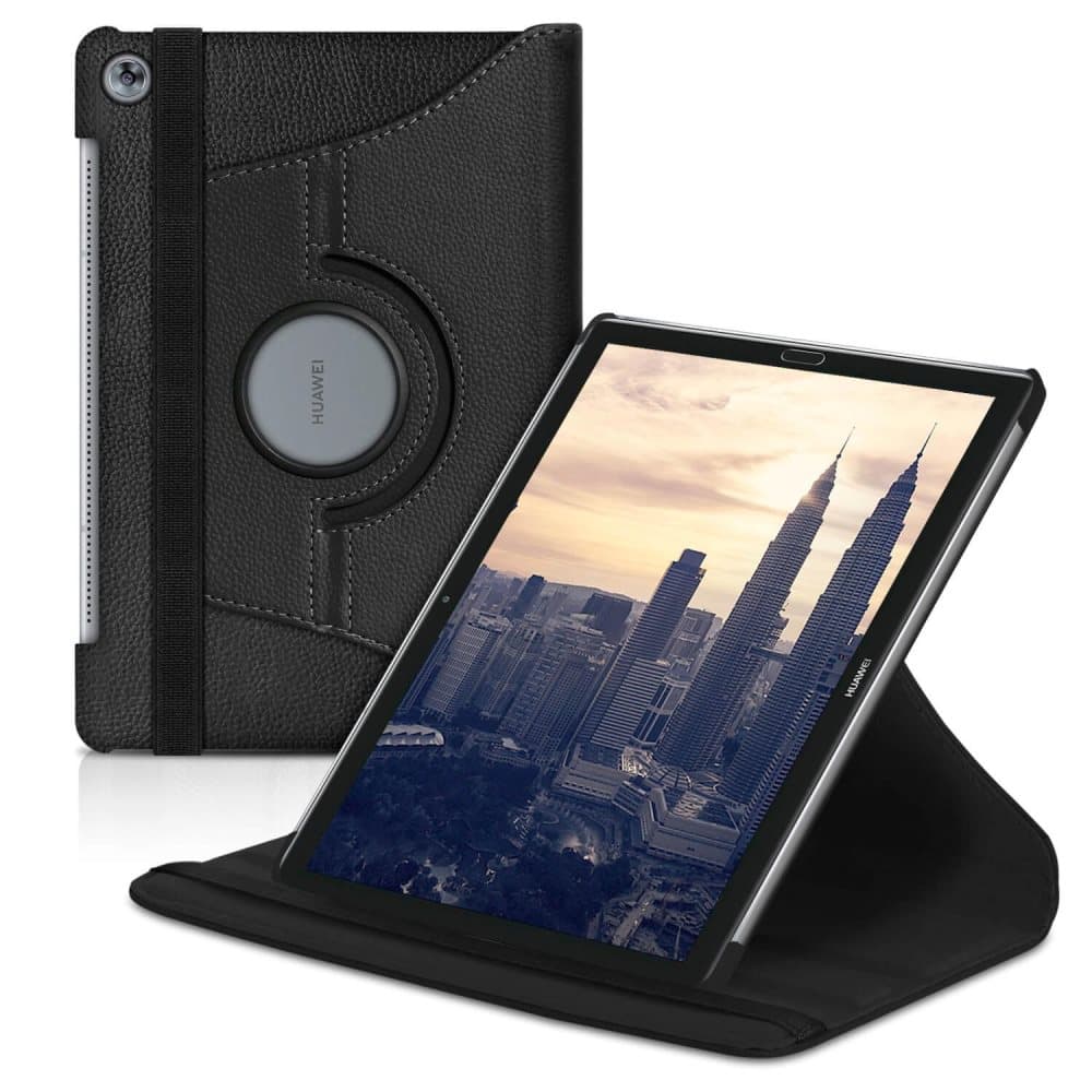 Skalplatta för Huawei MediaPad M5 10 Etui Universal Tablet Case Konstläder Svart