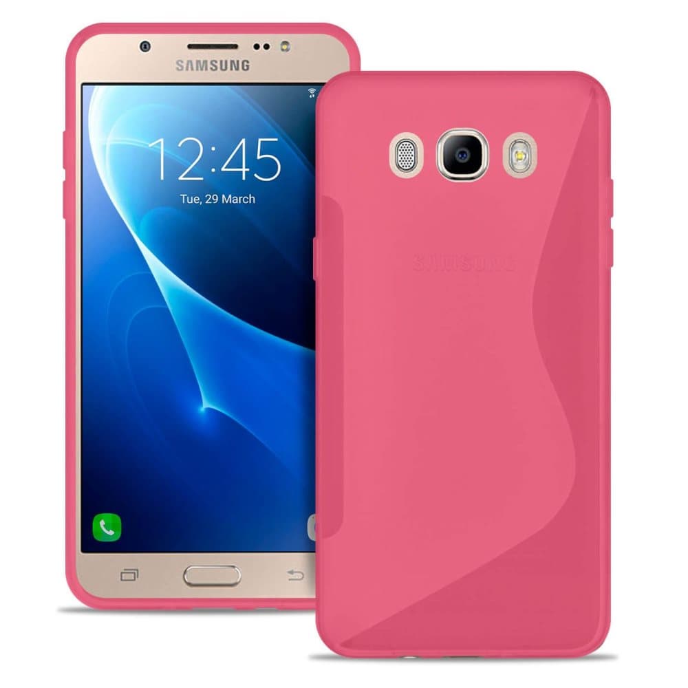 S-Line fodral för Samsung galaxy j7 2016 Mönstrad Ultratunna Ljus Silikon Rosa
