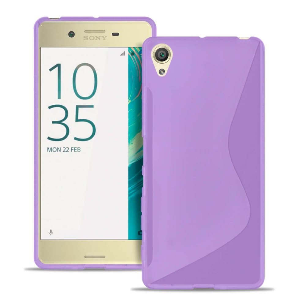 S-Line Slim Cover för Sony Xperia X Stötfångare stötdämpande Gummi Mönstrad Lila