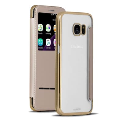 Läpinäkyvä kotelo, mikrokuituliina Samsung Galaxy S7 Edge bling keinotekoiseen kultaan