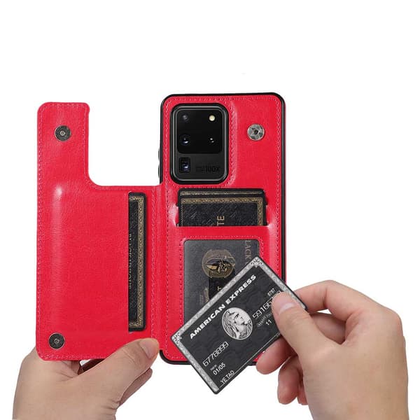 Samsung Galaxy S20 Ultra - Robust Skal med Kortfack
