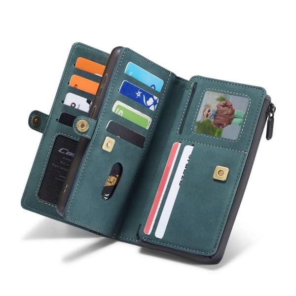 CASEME Samsung Galaxy S20 Plus Retro läder plånboksfodral - Grön