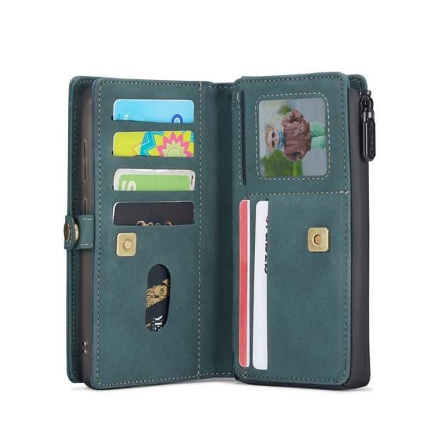 CASEME Samsung Galaxy S20 Plus Retro läder plånboksfodral - Grön
