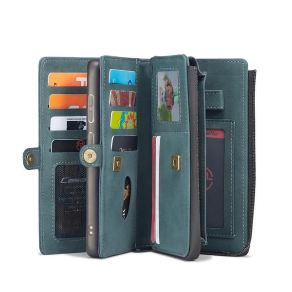 CASEME Samsung Galaxy S20 Plus Retro läder plånboksfodral - Grön