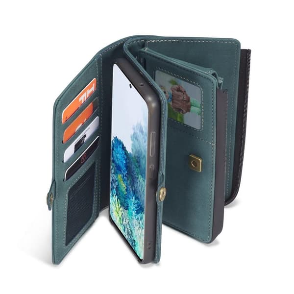 CASEME Samsung Galaxy S20 Plus Retro läder plånboksfodral - Grön