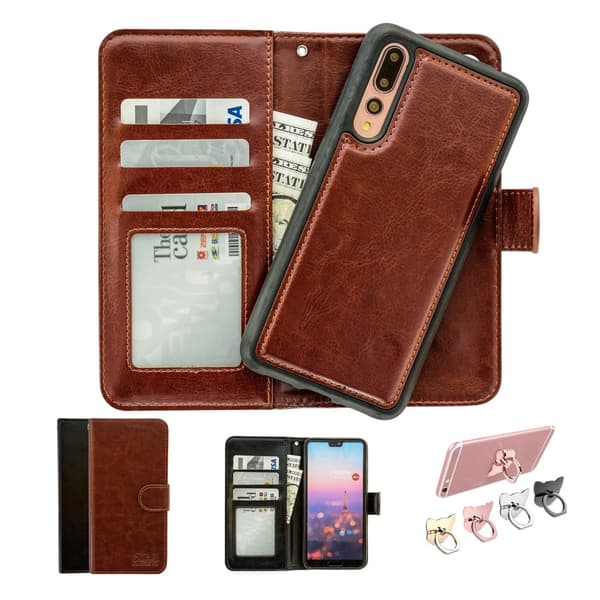 Huawei P20 Pro - PU Leather Wallet Case Black