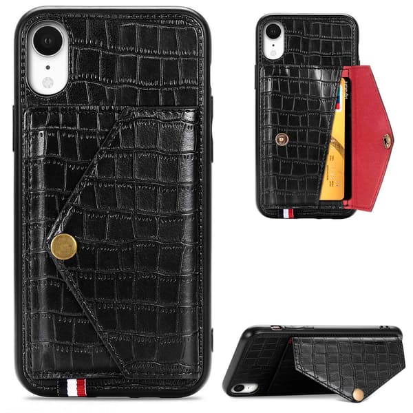 iPhone XR - Elegant Skal med Korthållare