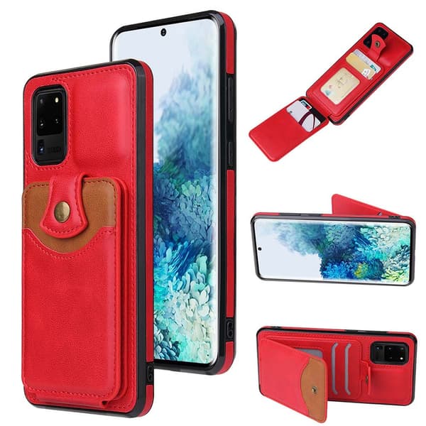 Samsung Galaxy S20 Ultra - Genomtänkt Skal med Kortfack