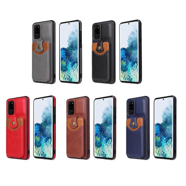 Samsung Galaxy S20 Ultra - Genomtänkt Skal med Kortfack