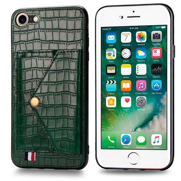 Smidigt Stilsäkert Skal med Korthållare - iPhone 8