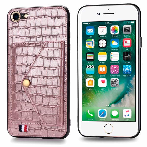 Smidigt Stilsäkert Skal med Korthållare - iPhone 8