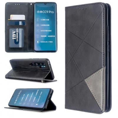 Plånboksfodral Xiaomi Mi Note 10 Business Svart/Grå