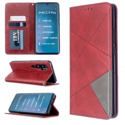 Plånboksfodral Xiaomi Mi Note 10 Business Röd/Grå
