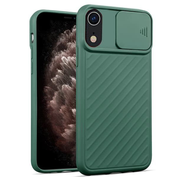 iPhone XR - Genomtänkt Stilrent Skal KAMERA SKYDD Grön Grön