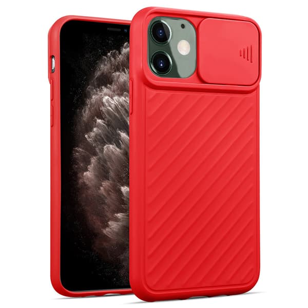 iPhone 11 - Stötdämpande Skal med Kamera Skydd Röd Röd