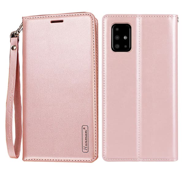 Samsung Galaxy A71 - Praktiskt HANMAN Plånboksfodral Roséguld Roséguld