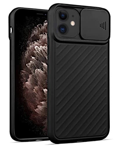 iPhone 11 Skal - Svart Med Linsskydd