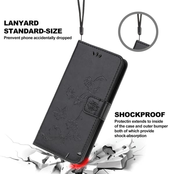 Butterfly Plånboksfodral till Huawei P40 - Svart